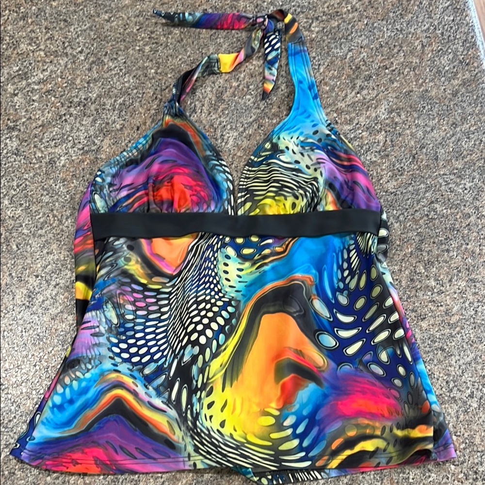 Dippin' Daisy's Multicolor Halter Swim Top Size 8